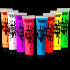 8pcs Neon Halloween Face Paint 1oz