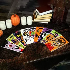 90pcs Plastic Halloween Treat Bags -Spirit Halloween Shop 9 Character Designs Plastic Treat Bags 90 pcs 2 600x600 1