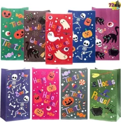 72pcs Halloween Candy Paper Bags -Spirit Halloween Shop 9 Design Trick or Treat Bags 72 Pcs 1 600x604 1
