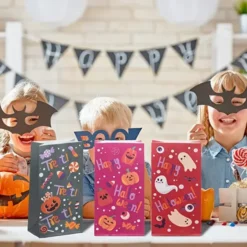 72pcs Halloween Candy Paper Bags -Spirit Halloween Shop 9 Design Trick or Treat Bags 72 Pcs 2 600x600 1