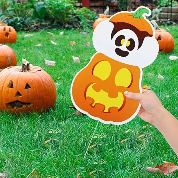 9pcs Halloween Outdoor Corrugate Yard Stake Signs 7 9pcs Halloween Outdoor Corrugate Yard Stake Signs - Image 5