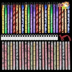 24Pcs Halloween Glow Stick Hanging Wands -Spirit Halloween Shop 91EtXHMZFjL. AC SL1500 600x600 1