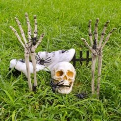 Skeleton Graveyard Yard Stake Decoration -Spirit Halloween Shop 91PZ4TzmnEL. AC SL1500 600x600 1