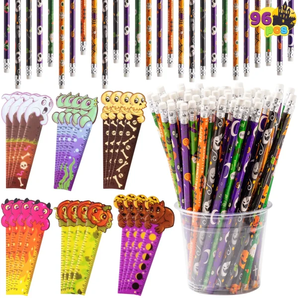 96 Pcs Halloween Pencil And Ruler Set 4 96 Pcs Halloween Pencil And Ruler Set - Image 2