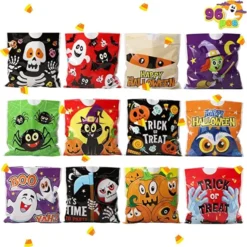 96pcs Drawstring Halloween Treat Bags