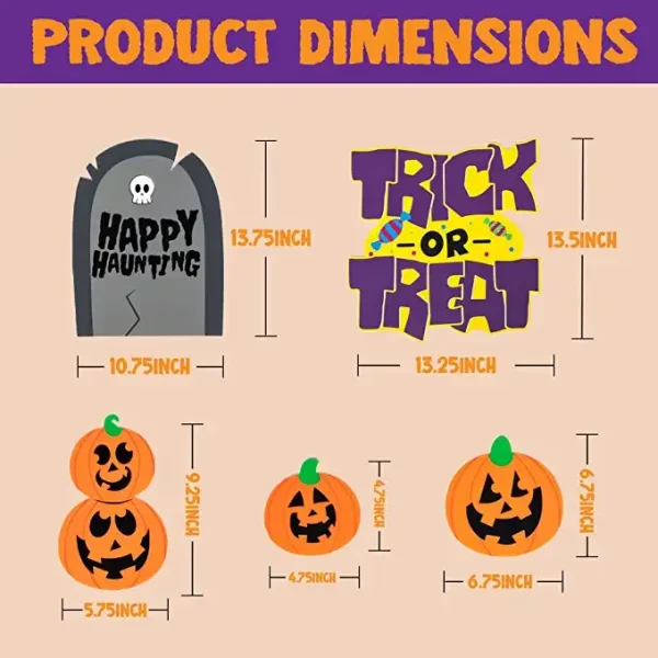 9pcs Corrugate Yard Stake Signs Halloween Decorations 7 9pcs Corrugate Yard Stake Signs Halloween Decorations - Image 5