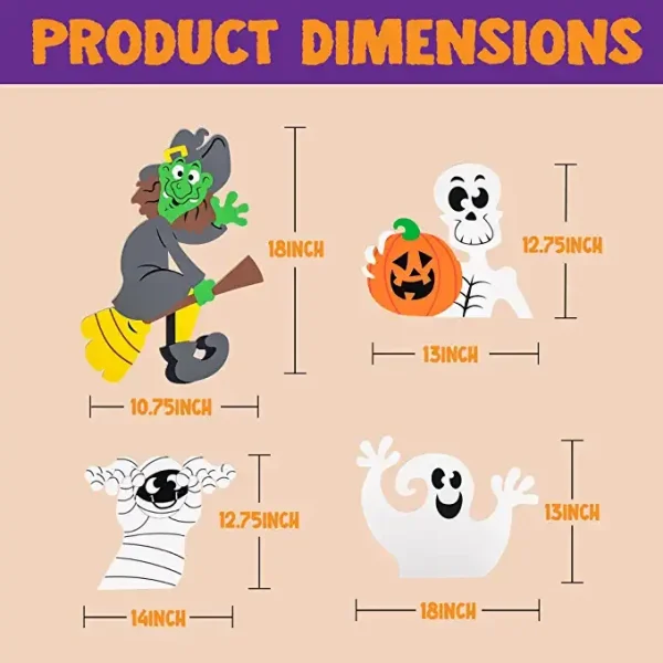 9pcs Corrugate Yard Stake Signs Halloween Decorations 6 9pcs Corrugate Yard Stake Signs Halloween Decorations - Image 4