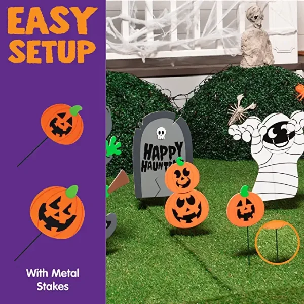9pcs Corrugate Yard Stake Signs Halloween Decorations 8 9pcs Corrugate Yard Stake Signs Halloween Decorations - Image 6