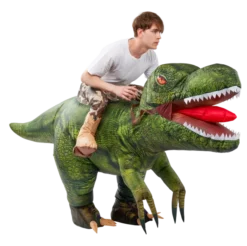 Adult Green Digital Printing T-Rex Inflatable Ride-on Costume