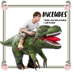 Adult Green Digital Printing T-Rex Inflatable Ride-on Costume -Spirit Halloween Shop Adult Green Digital Printing T Rex Inflatable Ride on Costume 5 result 600x600 1