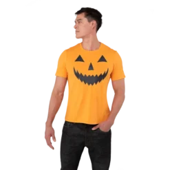 Adult Men Orange Pumpkin T-shirt 10 Adult Men Orange Pumpkin T-shirt -Spirit Halloween Shop Adult Men Orange Pumpkin T shirt 3 result 600x600 1