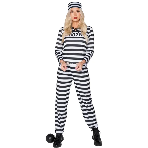 Adult Women Jailbird Costume 3 Adult Women Jailbird Costume