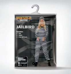 Adult Women Jailbird Costume 13 Adult Women Jailbird Costume -Spirit Halloween Shop Adult Women Jailbird Costume 4 600x625 1