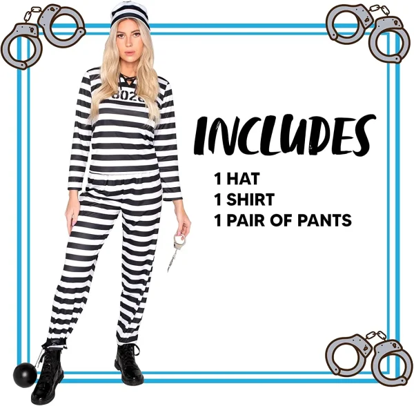 Adult Women Jailbird Costume 7 Adult Women Jailbird Costume - Image 5