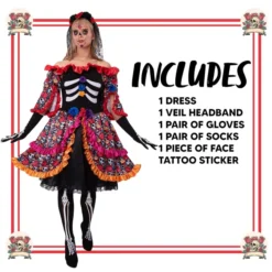 Adult Women Rose Day Of Dead Costume 12 Adult Women Rose Day Of Dead Costume -Spirit Halloween Shop Adult Women Rose Day Of Dead Costume 5 result 600x600 1