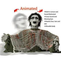 Animated Zombie Groundbreaker Halloween Decoration -Spirit Halloween Shop Animated Zombie Groundbreaker Halloween Decoration 2 result 600x600 1