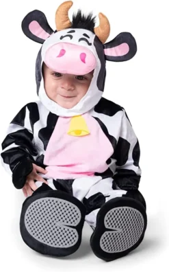 Baby Dairy Cow Halloween Costume -Spirit Halloween Shop Baby Unisex Dairy Cow Costume 2 result 600x961 1