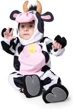 Baby Dairy Cow Halloween Costume -Spirit Halloween Shop Baby Unisex Dairy Cow Costume 3 result 600x892 1