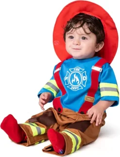 Baby Unisex Mini Firefighter Costume -Spirit Halloween Shop Baby Unisex Mini Firefighter Costume 2 600x786 1