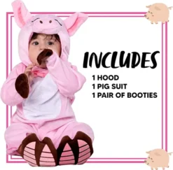 Baby Pig Halloween Costume -Spirit Halloween Shop Baby Unisex Pinky Pig Costume 4 600x590 1