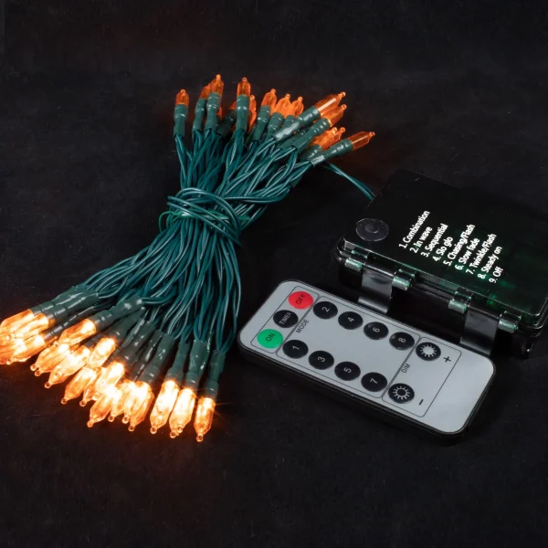 50-Count Orange LED Halloween String Lights 17.3 Ft 4 50-Count Orange LED Halloween String Lights 17.3 Ft - Image 2