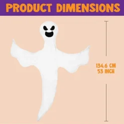 Bendable Tree Wrap Ghost Halloween Decoration 53in -Spirit Halloween Shop Bendable Tree Wrap Ghost Halloween Decoration 53in 4 600x600 1