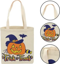 3pcs Large Halloween Canvas Tote Bags -Spirit Halloween Shop Big Halloween Canvas Tote Bags 3 Pcs 6 600x643 1