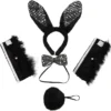5pcs Halloween Bunny Costume Accessories -Spirit Halloween Shop Black Bunny with Sequins Cosplay Accessories Set 7 结果 600x589 1