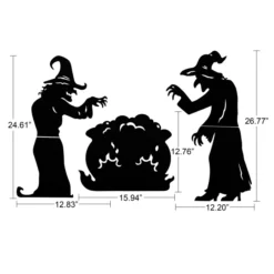 3pcs Black Witches Halloween Yard Signs Decoration -Spirit Halloween Shop Black Witches Yard Signs 3 Pack 2 scaled 600x600 1