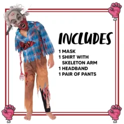 Boy Wounds Zombie Costume -Spirit Halloween Shop Boy wounds Zombie Costume 5 result 600x600 1