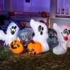 6ft Inflatable LED Ghost With Tombstones And Pumpkins -Spirit Halloween Shop C scaled 600x435 1
