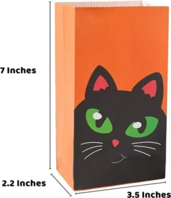 60pcs Characters Halloween Paper Treat Bags -Spirit Halloween Shop Characters Kraft Paper Treat Bags 60 Pcs 2 600x697 1