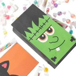 60pcs Characters Halloween Paper Treat Bags -Spirit Halloween Shop Characters Kraft Paper Treat Bags 60 Pcs 4 600x600 1