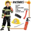 Child Boy Black Firefighter Costume -Spirit Halloween Shop Child Boy Black Firefighter Costume 7 600x598 1
