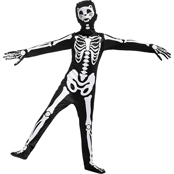 Boys Skeleton Halloween Costume 5 Boys Skeleton Halloween Costume - Image 3