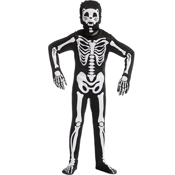 Boys Skeleton Halloween Costume 4 Boys Skeleton Halloween Costume - Image 2