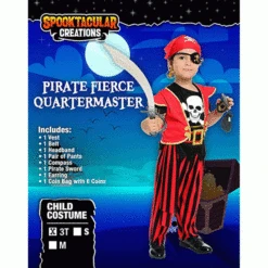 Kids Pirate Halloween Costume Set -Spirit Halloween Shop Child Boy Pirate fierce Quartermaster costume w accessoriess S 3 600x600 1