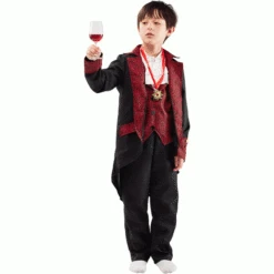 Kids Vampire Halloween Costume -Spirit Halloween Shop Child Boy Vampire costume black 5 600x600 1
