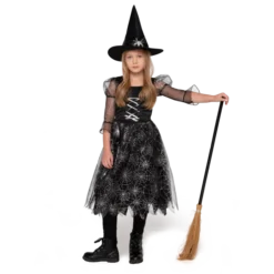 Girls Dark Spider Witch Halloween Costume -Spirit Halloween Shop Child Girl Dark Spider Witch Costume 2 result 600x600 1