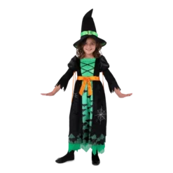 Girl Green Witch Halloween Costume -Spirit Halloween Shop Child Girl Green bat witch costume 3 result 2 600x600 1