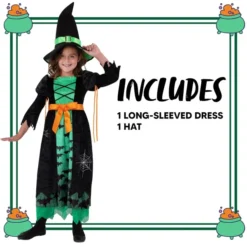 Girl Green Witch Halloween Costume -Spirit Halloween Shop Child Girl Green bat witch costume 5 result 1 600x600 1