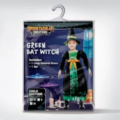 Girl Green Witch Halloween Costume -Spirit Halloween Shop Child Girl Green bat witch costume 6 result 1 600x600 1