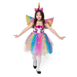 Kids Light Up Unicorn Halloween Costume