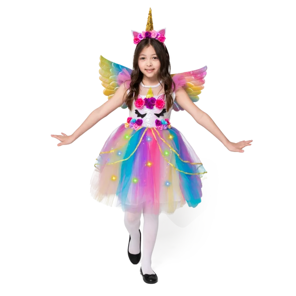 Kids Light Up Unicorn Halloween Costume 3 Kids Light Up Unicorn Halloween Costume