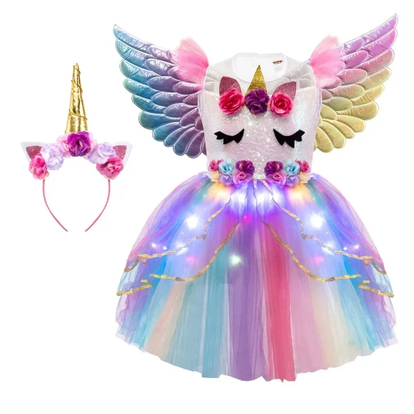 Kids Light Up Unicorn Halloween Costume 5 Kids Light Up Unicorn Halloween Costume - Image 3