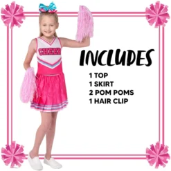 Child Girl Pink Cheerleader Costume -Spirit Halloween Shop Child Girl Pink Cheerleader Costume 5 result 600x600 1