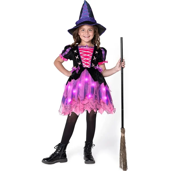 Child Witch Tutu Skirt Halloween Costume 3 Child Witch Tutu Skirt Halloween Costume