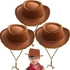 3pcs Kids Halloween Cowboy Hat -Spirit Halloween Shop Childrens Brown Felt Cowboy Hats 3 Pack 6 结果 600x592 1