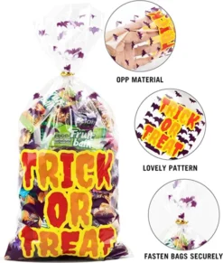 108pcs Classic Pattern Halloween Cellophane Bags -Spirit Halloween Shop Classic Halloween Patterns Cellophane Bags 108 Pcs 7 600x708 1