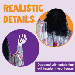 Climbing Zombie Halloween Decoration 47in 10 Climbing Zombie Halloween Decoration 47in -Spirit Halloween Shop Climbing Zombie Halloween decoration 47in 4 600x600 1